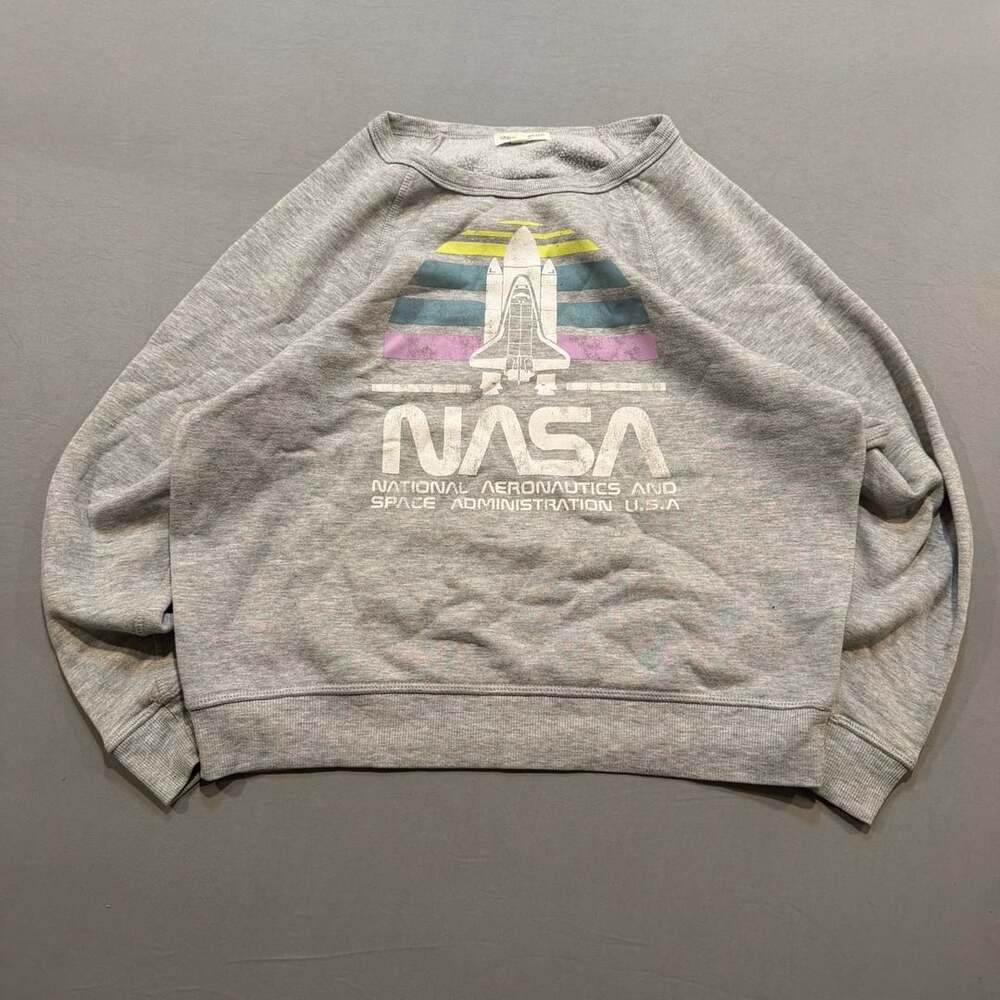 Grayson Threads Women's S NASA Sweatshirt Crew Neck Space Pastel Fleece Lined